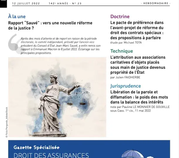 Le pacte de préférence dans l’avant-projet de réforme du droit des contrats spéciaux : des propositions à parfaire